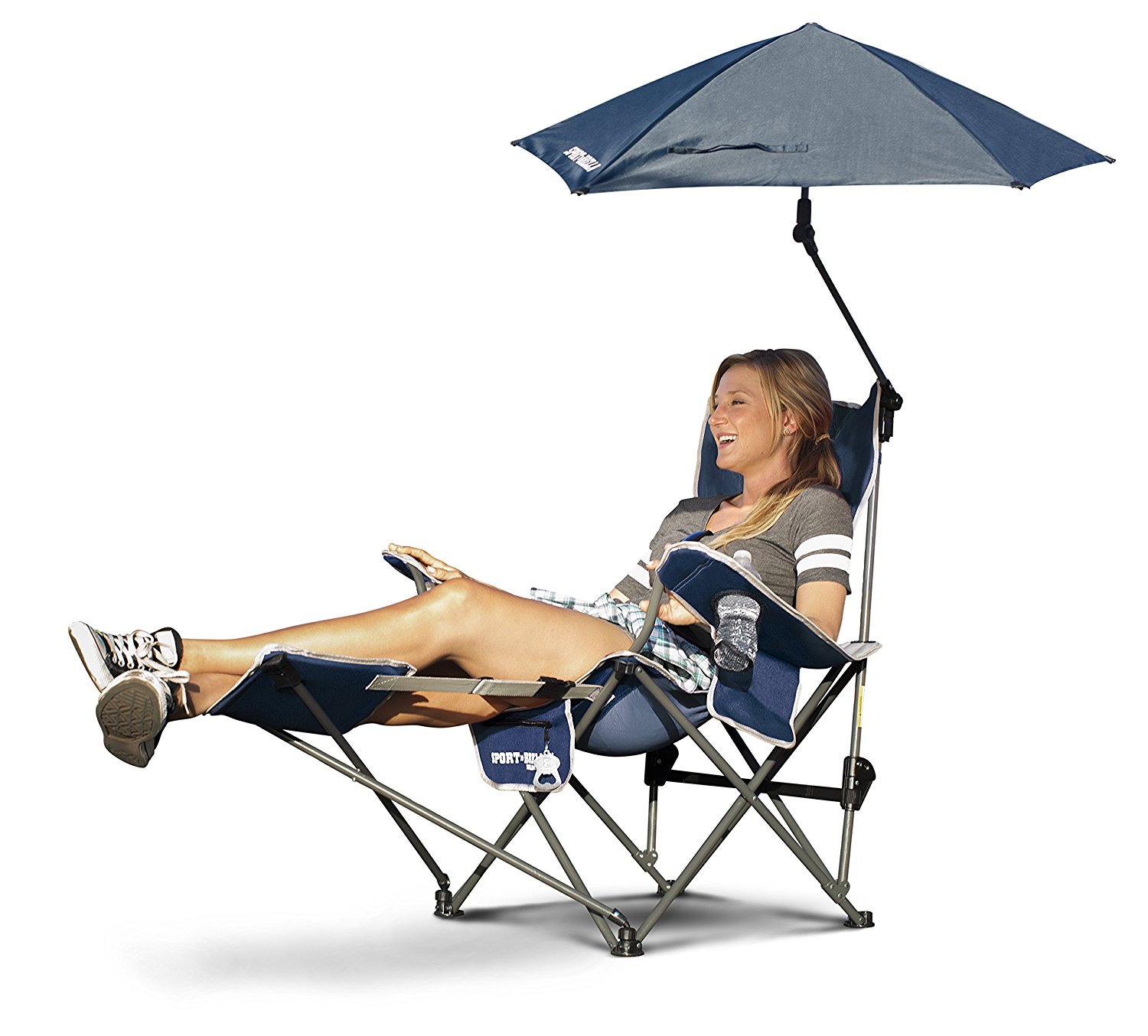 folding beach chair with footrest